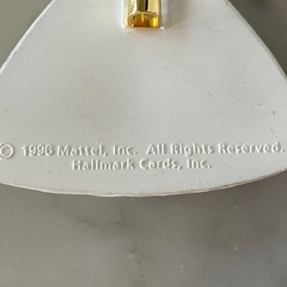 HALLMARK 1996 Barbie Christmas Princess White Gold Pin Brooch - Picture 9 of 12